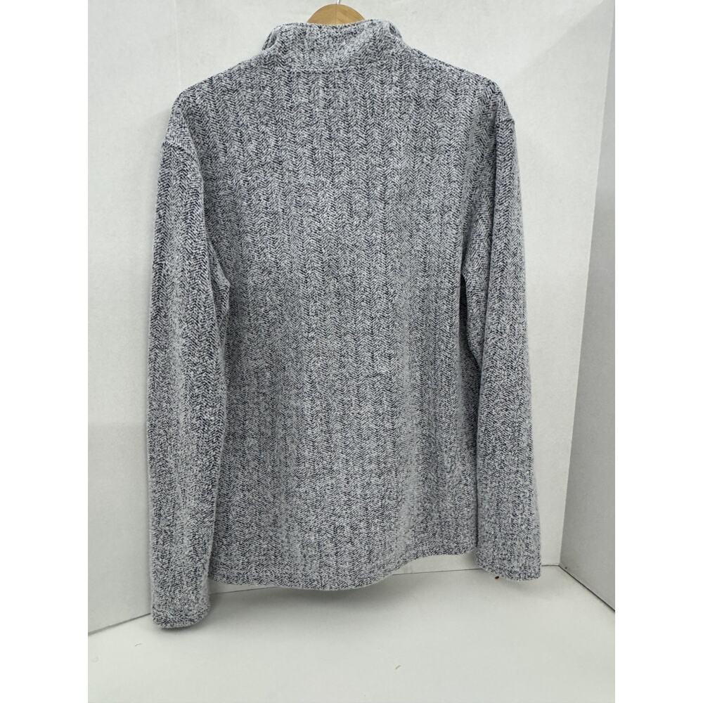 Properly Tied Fleece Pullover 1/4 Button Gray Size M - Picture 3 of 6